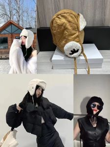 Cap Designer Lamb Wool Bucket Winter Outdoor Wide Brim Hats Brand Letters Man Woman Keep Warm Earflap Fisherman Hat Fashion Accessories