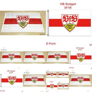 Banner Flags German Deutschland VFB Stuttgart FC 3x5ft 90cmx150cm Polyester Flag Decoration Flying Home Garden Festics Drop Deli OT6Z0