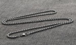 316 Stainls Steel Square Pearl Necklace Titanium Steel smycken med kedja M tjock kedja DIY ACCSORI FÖR MEN57193579362576