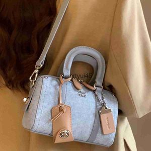Shoulder Bags Nanfeng Cio2nd Platinum Blue Sea Pillow Bag for Womens 2024 New Versatile Handbag Single Crossbody H240603