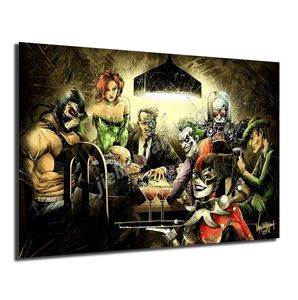 Batman Bösewichte spielen Kartenplakat Joker Gemälde auf der Leinwand moderne Kunst dekorative Wandbilder Home Dekoration2272681