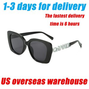 Designer Sonnenbrille Briefseite Sonnenbrille für Frauen Luxus Buchstaben Spiegel Bein Strand Schattierung UV -Schutz Polarisierte Brille Geschenk mit Kiste