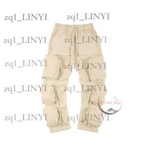 Pocket Cargo Spodnie mężczyźni Kobiety Jakość Joggers Dresstring Spodnie spodnie Hip Hop Y2K Bawełna mieszanka SX-5XL 9E8