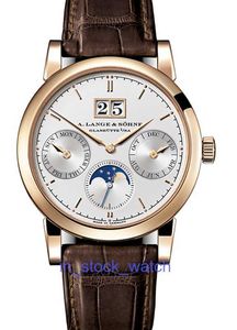 Alengey watch luxury 18K Rose Gold Lunar Phase Automatic Mechanical Watch Mens 330.032