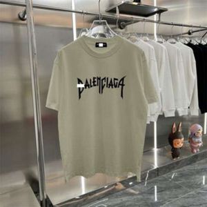 balanciga shirt designer t shirt paris shirt B Home High Edition balencigaa shirt Classic Logo Letter Washed Correct Edition Loose Casual Short sleeved T-shirt 6fc