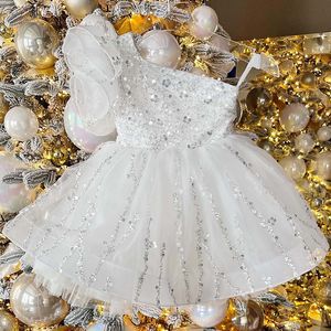 Sukienka dziecięca sukienka księżniczka cekin pierwsza urodzinowa sukienka pompadour
