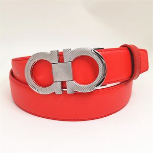 belts for women designer ceinture luxe belt men smooth belt body girdling implied wealth Lychee grain and bright face stitching brand buckle Business style