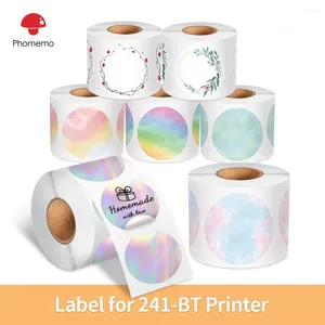 Phomemo Thermal Label Paper Round Square Sticker Adress DIY用品用防水241 BT 246S D520プリンター50x50mm