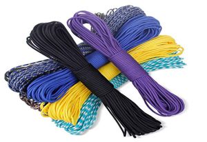 100FTpc 30m 550 paracord Parachute Cord Lanyard Rope Mil Spec Type III 7 Strand core 50 colors for option3535636