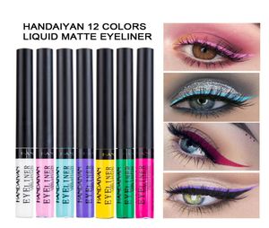 Handaiyan 12 Kolor seksowny wodoodporny eyeliner czarny płynny eyeliner Wodoodporny brązowy eyeliner kosmetyczny narzędzie do makijażu maquiagem dla oczu5947276