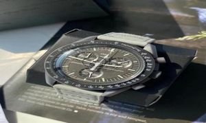 Aaaomagesw bioceramiczne moo ity kwarc męskie marka obserwuj pełną funkcję chronograph zegarki do Mercury 42 mm luksur1315699