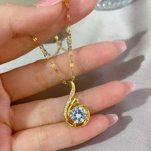 Pendant Necklaces Accessories jewelry for women Pendant necklace Golden Stainless Steel Chain clavicle Link cheap items with free shipping