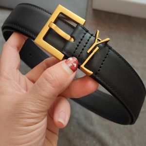 حزام للنساء الجلود الأصلية 3 سم عرض الرجال أحزمة S Buckle Cnosme Womens Weistband Cintura Ceintures مع Box 295J