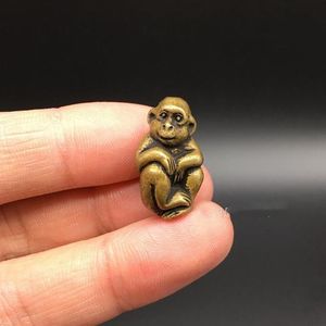 Coleção antiga chinesa Bronze Animal Monkey Pingente
