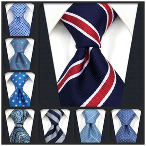 Colorful Luxury Extra Long Mens Necktie 160cm 63 cravatte per matrimoni per dropshipping di regalo di Natale floreale blu blu scuro