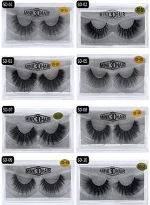 20 Stil 3D Mink Saç Sahte Kirpik 100 Kalın Gerçek Mink Saç Yanlış Kirpikler Doğal Uzatma Sahte Kirpikler DHL 7272259