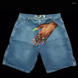 Frauen Jeans amerikanische trendige Hip-Hop-Frauen 2024 Boxer-Briefs Sommer Mode-Persönlichkeit Kurzes Freizeitkleid 2000 Blaue Shorts