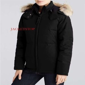 Designer Down Jackets White Canada Duck Windbreak Women Parkas Jacka Collar Winter Puffer Real Wolf Päl Coat Arctic Hood Trim Wholesal Gitx