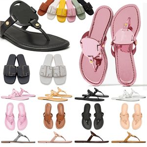 platform designer sandals women miller slides leather metallic silver black pink slippers womens sliders flat trainers Toryburche sandal free shipping shoes