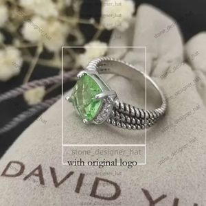 David Yurma Ring Twisted Vintage Band Designer Jewelry Rings for Women Män med diamanter Sterling Silver Luxury Gold Plating Engagement Gemstone Gift 9115