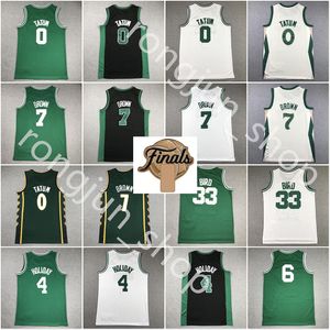 2024 Jersey Basketball Jersey Men Jayson 0 Tatum Jaylen 7 Brown Jrue 4 Holiday Larry 33 Bird Kevin 5 Garnett zszyty koszulka