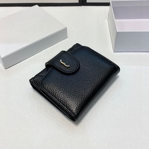 Triple Fold Calfskin Leather Luxury Wallet Unisex Designer Mini Square Bag Diamond Lattice Gold Letters Hardware Handbag Clutch Pouch Card Holder Purse 11x10cm
