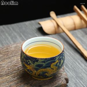 Cups Saucers Porcelain Office Teacups Chinese Drinkware Ceramic Household Water Mug Creative Royal Dragon Pattern Tea Cup