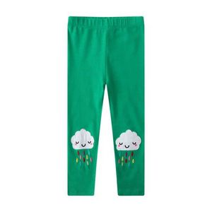 Calças calças de leggings medidores de salto de verão garotas gggs calças nuvem brooderery vendendo pré -escolar e crianças roupas de calça apertadas roupas de bebê wx5.31