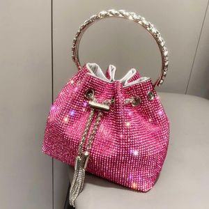 purses and handbags bags for women luxury Designer bucket clutch purse evening banquet bag Crystal rhinestone shoulder bags Xuhqm