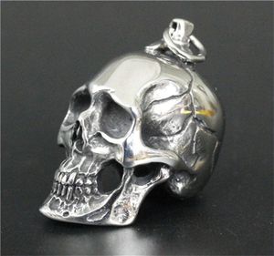 est Huge Heavy Skull Pendant 316L Stainless Steel Jewelry Personal Design Cool Men Boys Biker4076741