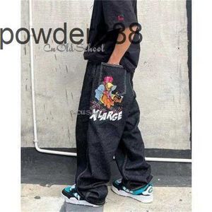 2024 Mens Purple Heavyweight Embroidered Retro Hip Hop Oversize Street Thick Classic Jeans