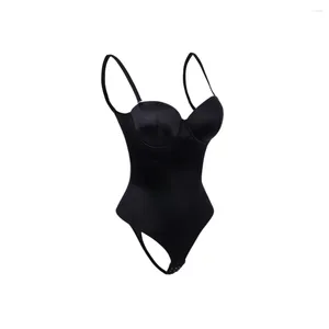 Women's Shapers Womens Sexy Adjustable Underwire Padded Push Up Backless Tummy Control Full Body Shaper Thong Bodysuit Shapewear