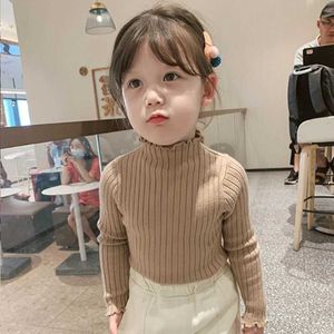 Pullover kamizelka jesień swetra córeczka cała 2-7 lat Księżniczka długi rękaw Top bawełniany swobodny wstążkowy sweter WX5.31
