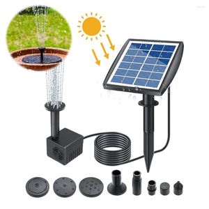 Trädgårdsdekorationer Solar Fountain Pump med munstycke DIY -kit 6V/2W Submerible för Bird Bath Pond