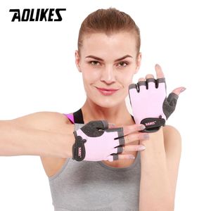 AOLIKES GYM DUMBBELLS Luvas para o treino de fitness esportivo para construção corporal Luvas respiráveis ​​para levantamento de peso CrossFit 240603