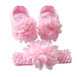 Primeiros Walkers Sneakers Sapatos Floral Princess fofos+Sapates de cabeça de cabeça - Soft Sone Toddler Sapatos WX5.31