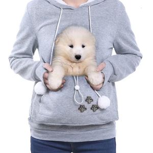 Moda yüksek kaliteli kedi severler hoodies kulaklar kucaklama köpek köpek evcil hoodies için gündelik kanguru kazak sweatshirt 240125cj