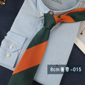 Bowt Ties Męskie Tie Business Wide 8cm poliester Jacquard Casual Stripe Trendy garnitur Akcesoria męskie krawat