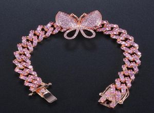 Sprzedawanie hip -hop Mini Cyrcon Butterfly Kubańska bransoletka Hiphop Europejska i amerykańska popularna element motyla biżuteria 250D6266808
