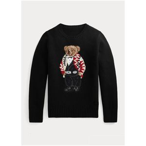 Men'S Sweaters 23Ss Autumn Mens Designer Cartoon Rl Bear Embroidery Fashion Long Sleeve Knitted Plover Wool Cotton Soft Unisex Men X Dhraj