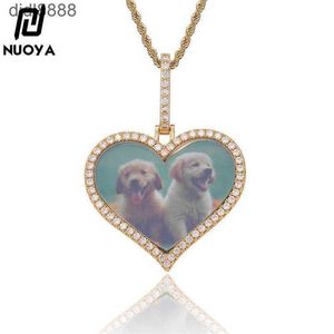 2024 New Designerlove Photo Pendant Micro Setting Zircon Diy Creative Photo Frame Pendant Personalized Mens and Womens Accessories Necklace