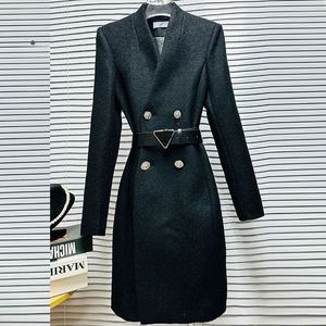 Tasarımcı Kadın Palto Yün ve Karıştlı Kış Ceket, Sonbahar Saf Renkli Kadın İnce Ceket, Asya Boyutu S-XL