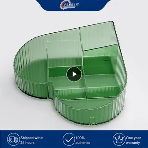 Depolama Kutuları Kutu Kalp Şeklinde Masaüstünüzü Düzenleyin Dayanıklı Işık Lüks Tarzı Bölmeli Güzellik Kozmetik Organizatör