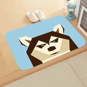 Ковры креативная собака головы мультфильм милые коврики кухня ванная комната с длинным впитывающим коврик