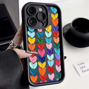 Oil Painting Love Heart Phone for Samsung A15 A55 A35 A54 5g Case S23 S24 Ultra A34 A52 A53 A32 A14 S21 FE S22 Plus Cover