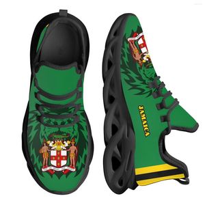 Casual Shoes InstantArts Jamaica Print Women's Mesh Swing Sneakers Rasta Rastafari Lion Design Plattform för Ladies Comfort Tennis