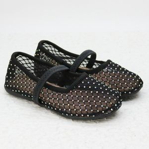Modeflickor strassmask ihåliga plattskor barn Mary Jane skor barn mjuka botten andas balettdansskor loafers skor s1490