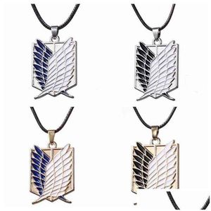 Pendant Necklaces Attack On Titan Necklace Wings Of Dom Eren Scout Len Stationary Guard Military Police Trainee Squad Jewelry Drop Del Dhypp