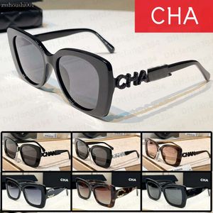 Chanells Solglasögon Oval Frame Channel for Women Designer Luxury Sungases Mens Shades Woman Sonnenbrille D0A9