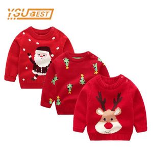 Kamizelka pullover kreskówka Kreskówka Sweter Baby Boys and Girls Długie rękawie zimowy sweter świąteczny ubranie koronkowe ubranie dla niemowląt wx5.31